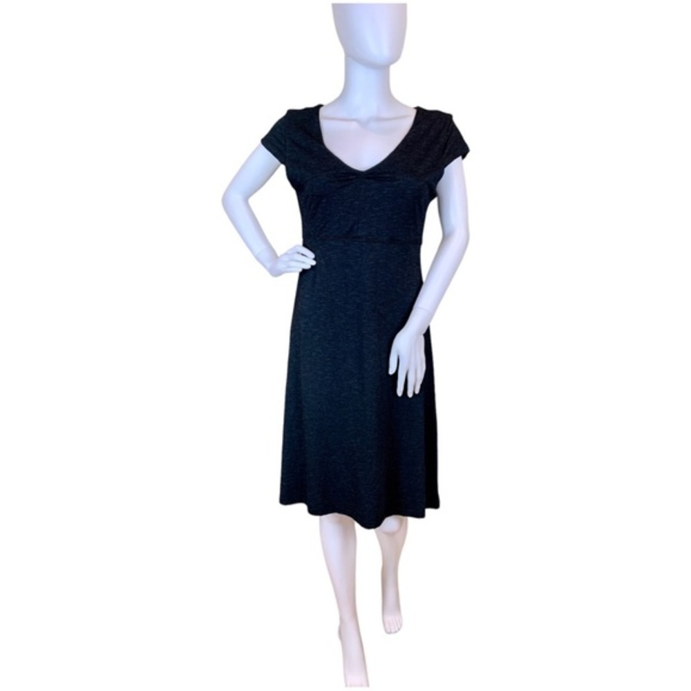 Horny Toad Charcoal Gray Cap Sleeve Knee Length Dress Size Medium - Picture 2 of 10